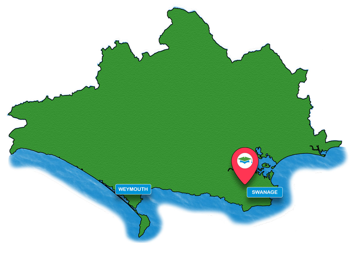 School trip Isle of Wight location map for Corfe Castle Model Village